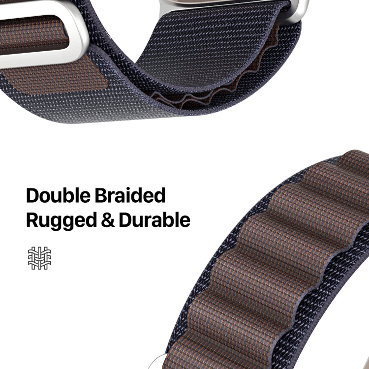 DUX DUCIS GS Series Nylon Loop Watch band for Apple Watch Series 9, showcasing its ergonomic design and vibrant color options.