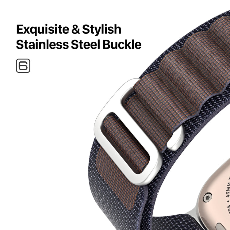 DUX DUCIS GS Series Nylon Loop Watch band for Apple Watch Series 9, showcasing its ergonomic design and vibrant color options.