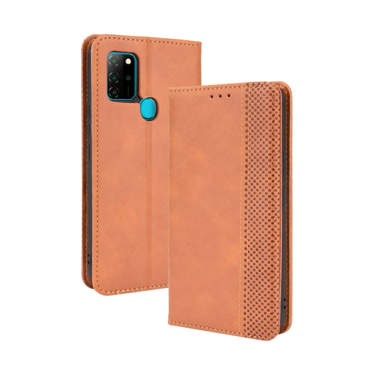 For BLU G91 Magnetic Buckle Case with Retro Crazy Horse Texture, showcasing its stylish design and card slots.