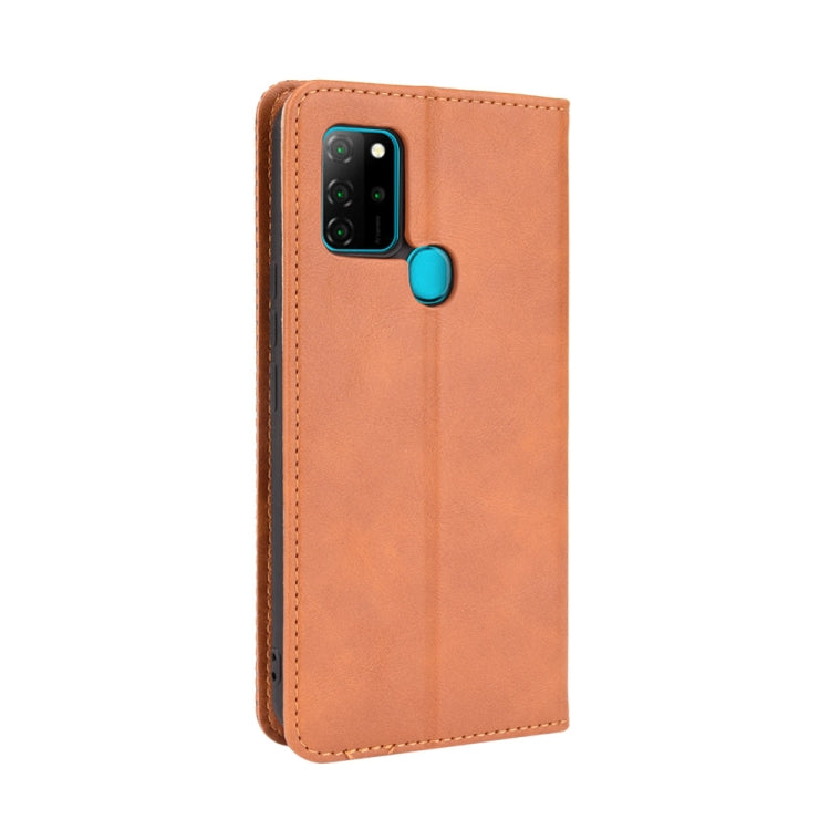 For BLU G91 Magnetic Buckle Case with Retro Crazy Horse Texture, showcasing its stylish design and card slots.