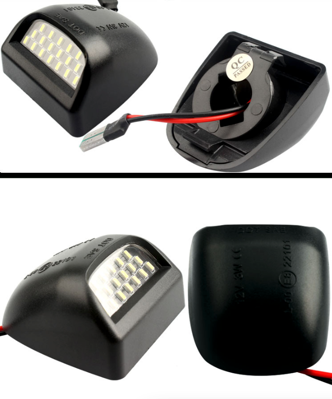 BRIGHT SMD LED License Plate Lights for Chevy Silverado Avalanche 1999-2013, showcasing bright white illumination and durable design.
