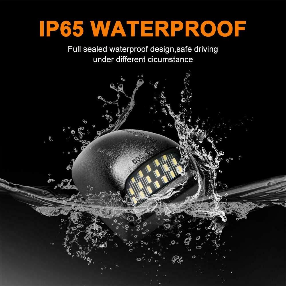 BRIGHT SMD LED License Plate Lights for Chevy Silverado Avalanche 1999-2013, showcasing bright white illumination and durable design.