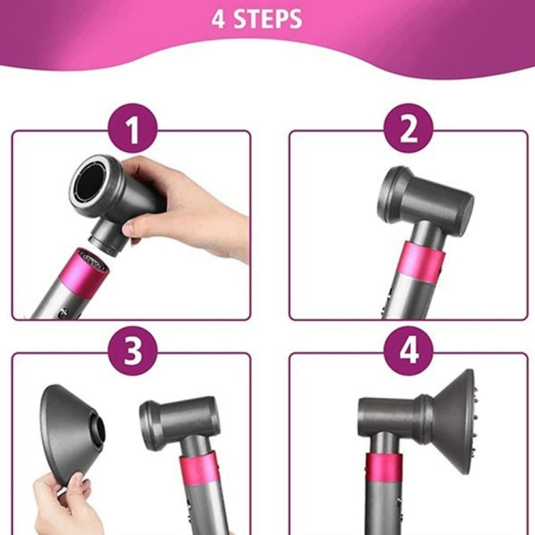 Dyson Hair Dryer Airwrap Diffusion Nozzle Attachment in high-quality nylon and glass fiber, designed for quick drying and styling.
