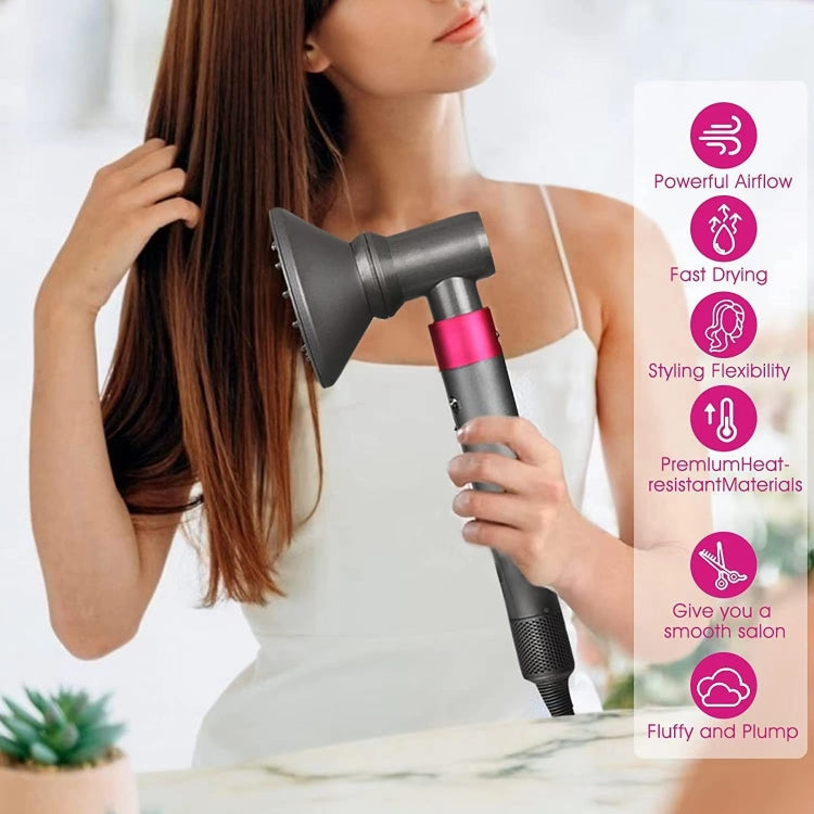 Dyson Hair Dryer Airwrap Diffusion Nozzle Attachment in high-quality nylon and glass fiber, designed for quick drying and styling.