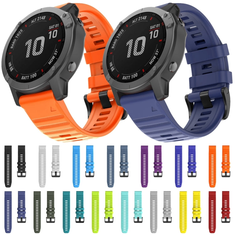 Quick release silicon watch band for Garmin Fenix 7X and 6X, showcasing its durable and comfortable design.