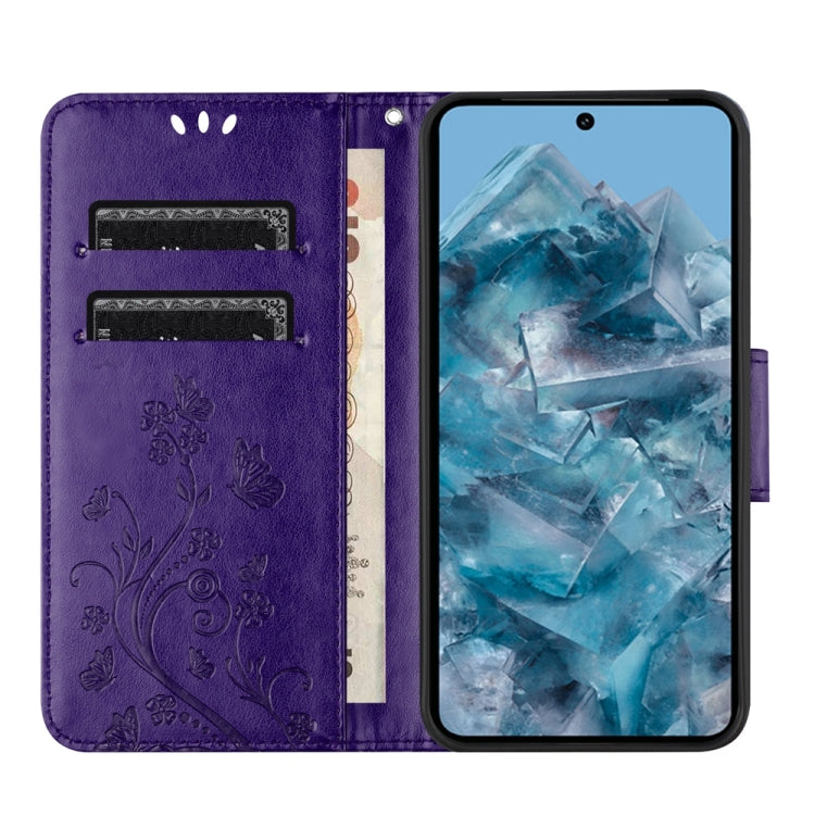 For Google Pixel 8 Pro Butterfly Flower Pattern Flip Leather Phone Case showcasing its elegant design and functional features.