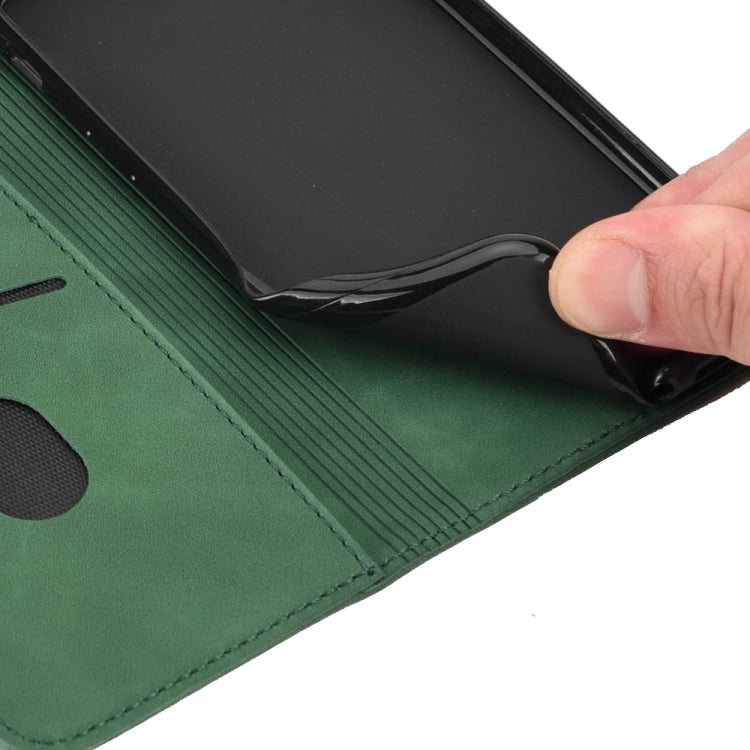 Green splicing leather phone case for Google Pixel 8 Pro, showcasing its stylish design and practical features.