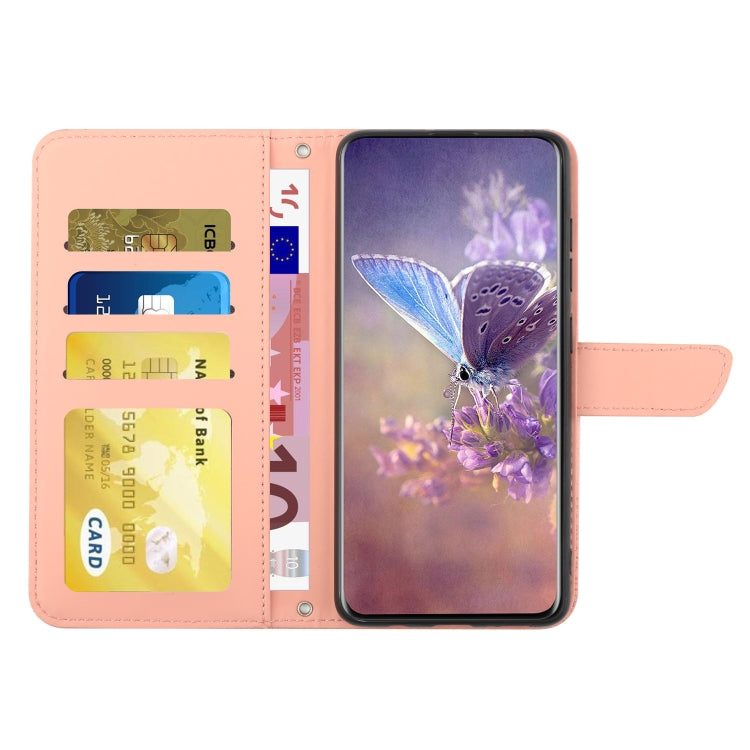 Butterfly embossed flip leather phone case for Google Pixel 8a, showcasing its elegant design and functional features.