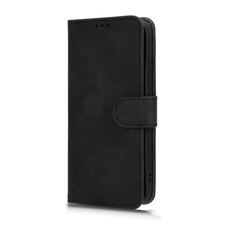 Black magnetic flip leather phone case for Google Pixel 8a, showcasing card slots and a sleek design.