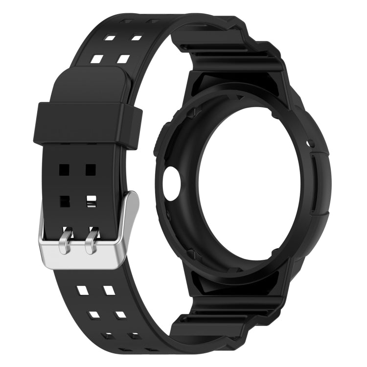 Integrated Fully Enclosed Silicone Watch Strap for Google Pixel Watch 2, showcasing its sleek design and protective frame.