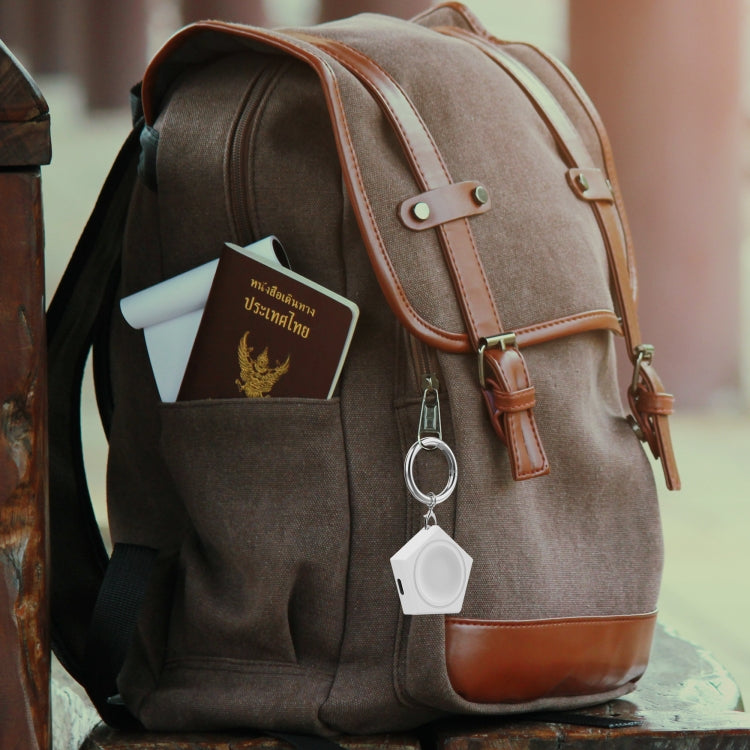 For Honor Watch 4 Pro Portable Smart Watch Charger in white, featuring a compact design and wireless charging interface.