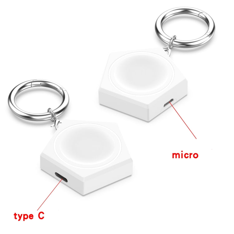 For Honor Watch 4 Pro Portable Smart Watch Charger in white, featuring a compact design and wireless charging interface.