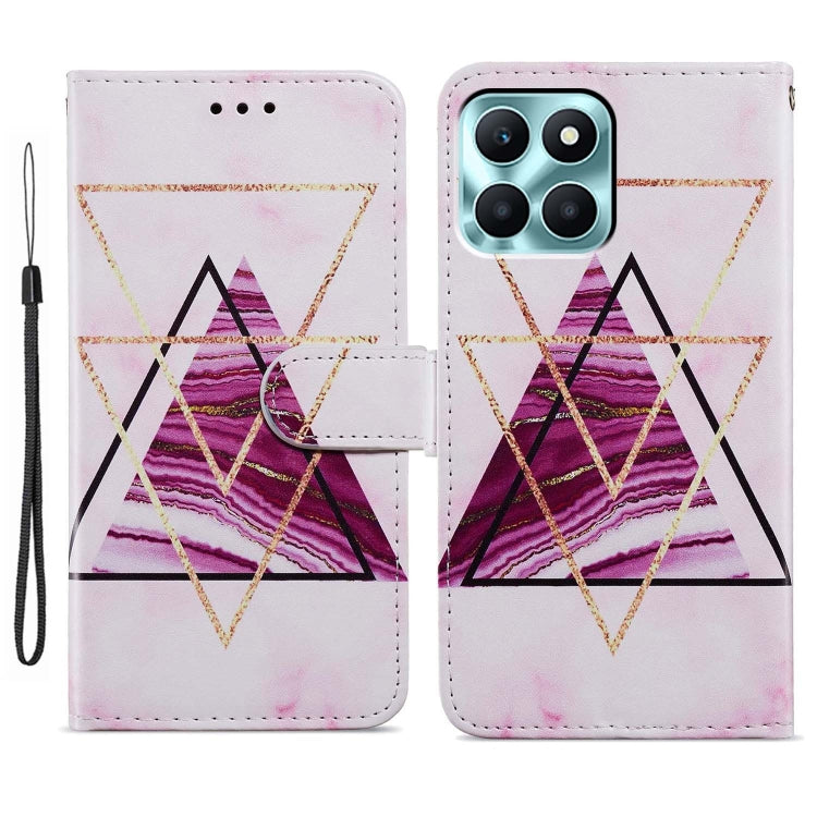 For Honor X6A Painted Pattern Horizontal Flip Leather Phone case showcasing its stylish design and functional features.
