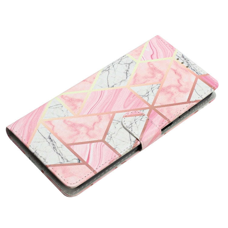 Pink Marble Leather Phone Case for Huawei Mate 60 Pro, showcasing its stylish design and functional features.