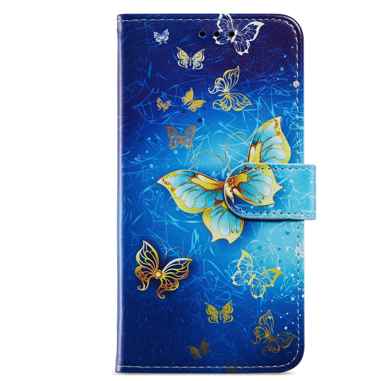 For Huawei Mate 60 Pro Painted Pattern Horizontal Flip Leather Phone Case with card slots and wrist strap, showcasing its stylish design and functionality.