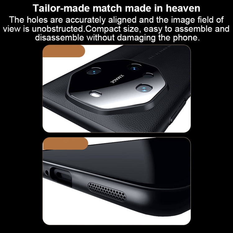 Stylish Huawei Mate 60 RS Ultimate case made of leather and PC material, offering protection and easy access to ports.