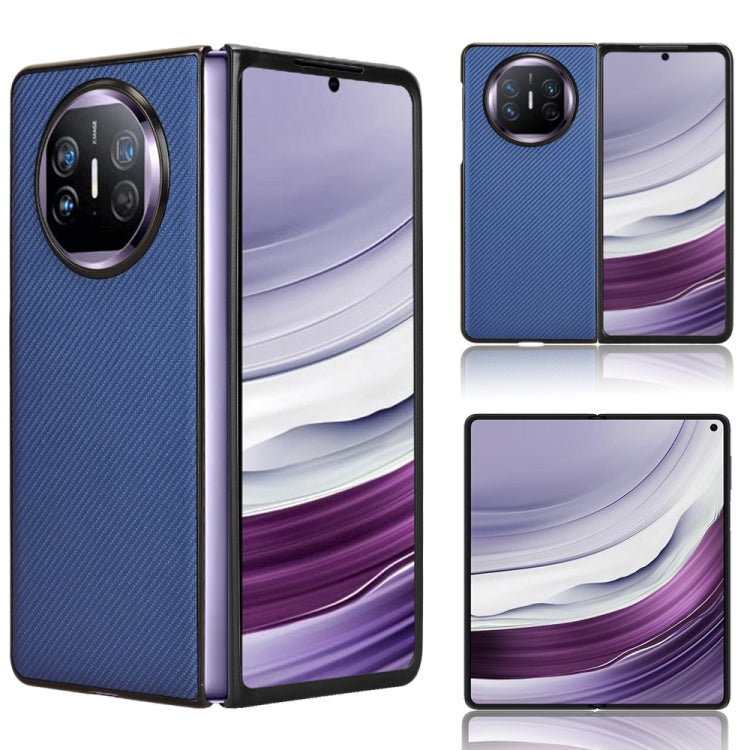 Blue PU leather and PC phone case designed for Huawei Mate X5, showcasing its sleek and stylish design.