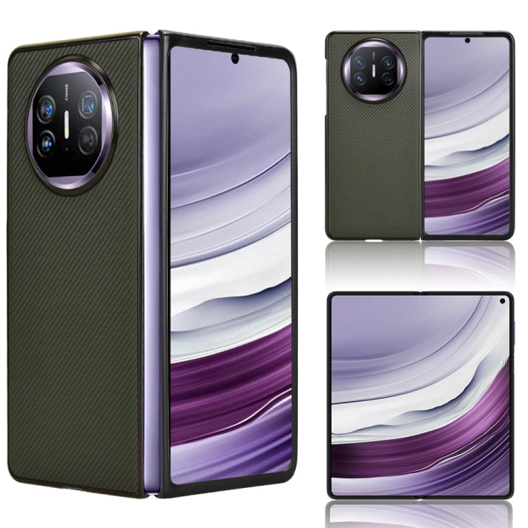 Green PU leather and PC phone case for Huawei Mate X5, showcasing its stylish design and protective features.