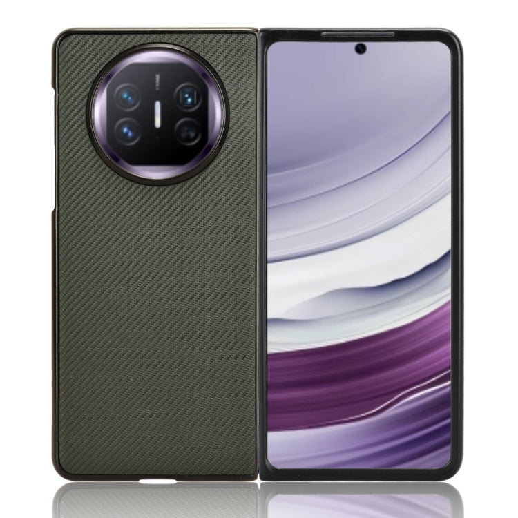 Green PU leather and PC phone case for Huawei Mate X5, showcasing its stylish design and protective features.