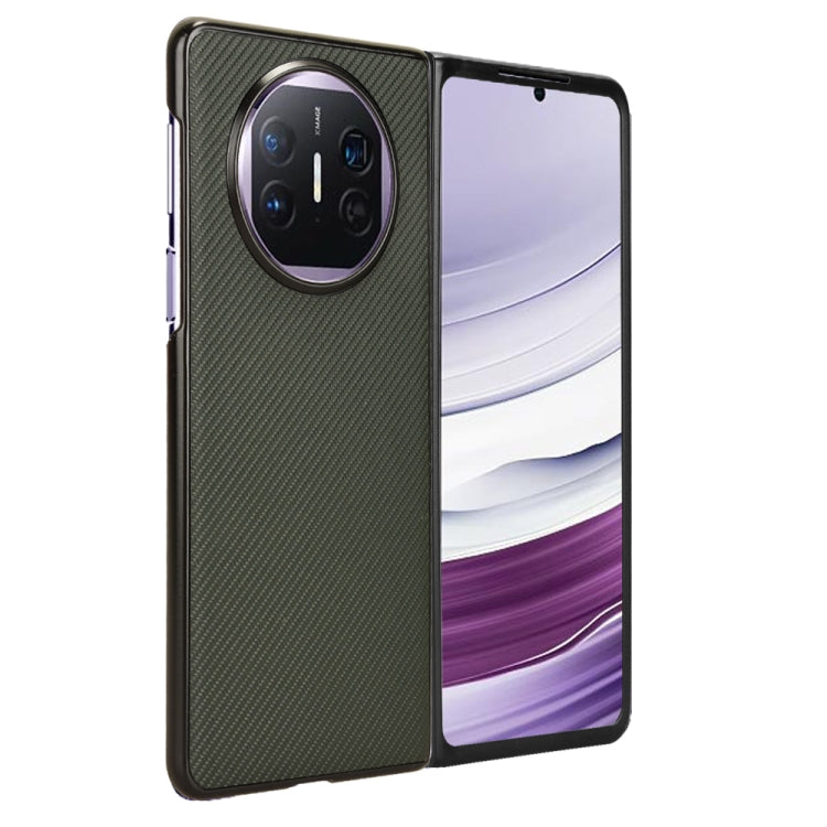 Green PU leather and PC phone case for Huawei Mate X5, showcasing its stylish design and protective features.