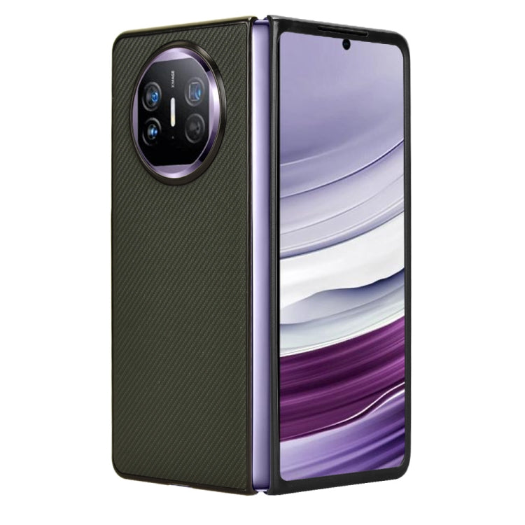 Green PU leather and PC phone case for Huawei Mate X5, showcasing its stylish design and protective features.