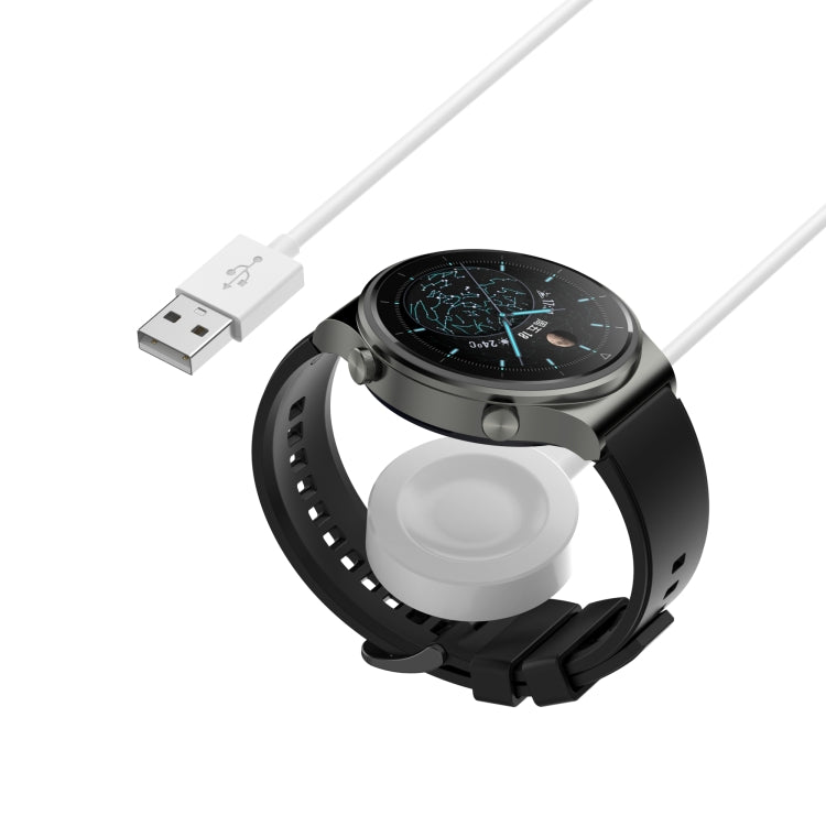 Magnetic suction charger for Huawei Watch GT 4 41mm, showcasing its compact design and magnetic interface.