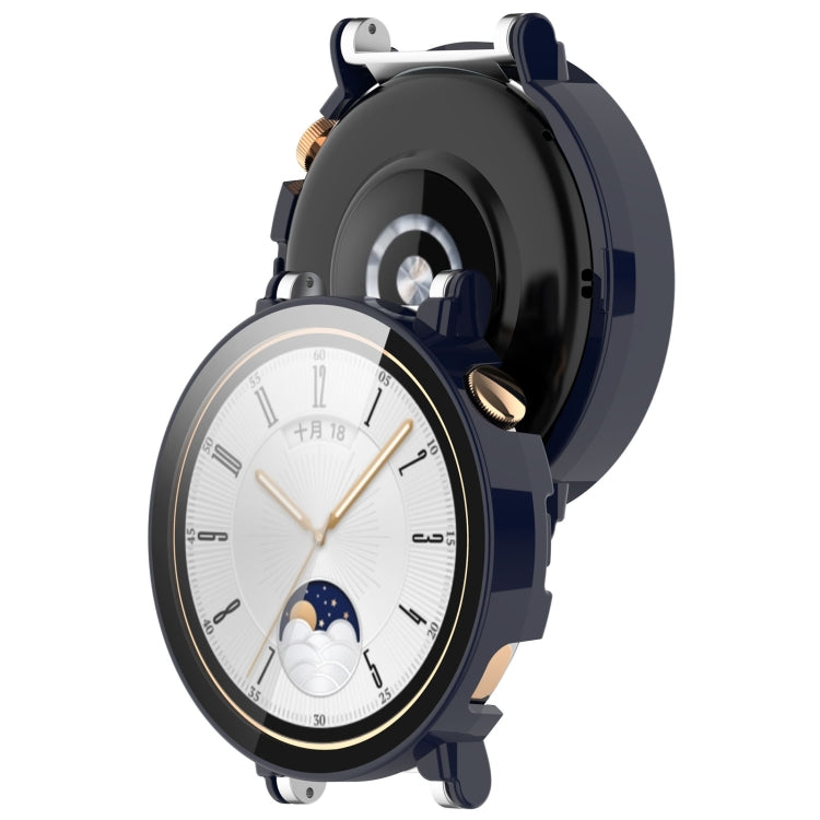 Protective case for Huawei Watch GT4 41mm made of PC and tempered glass, showcasing its lightweight and ergonomic design.