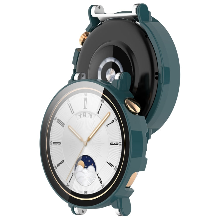 Huawei Watch GT4 41mm protective case made of PC and tempered glass, showcasing its lightweight and ergonomic design.