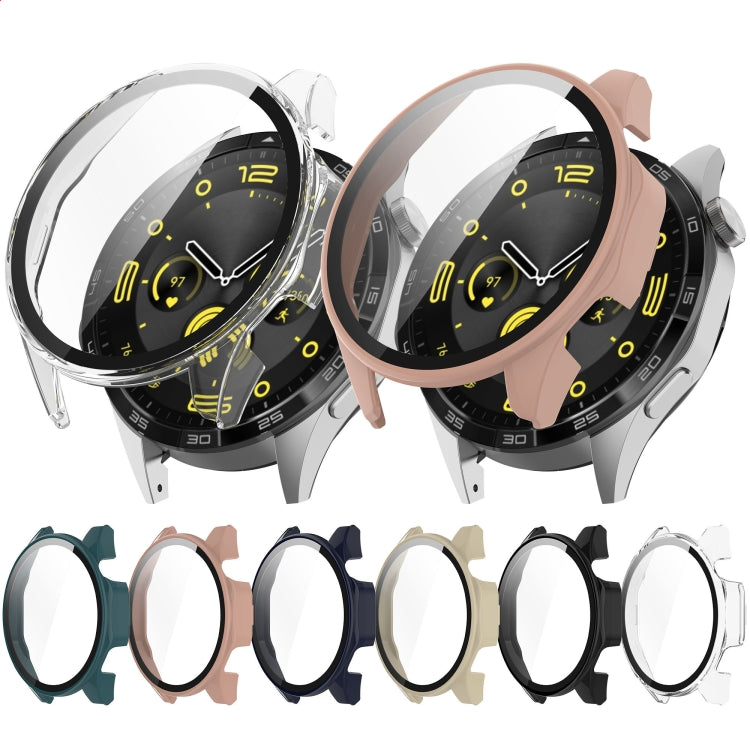 Huawei Watch GT4 41mm protective case made of PC and tempered glass, showcasing its lightweight and ergonomic design.