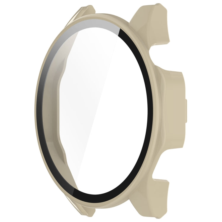 A lightweight protective case for Huawei Watch GT4 46mm made of PC and tempered glass, showcasing its sleek design and durability.