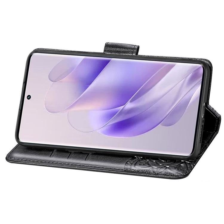 Butterfly Love Flower Embossed Leather Phone Case for Infinix Zero 30 4G, featuring a stylish design with floral and butterfly patterns.