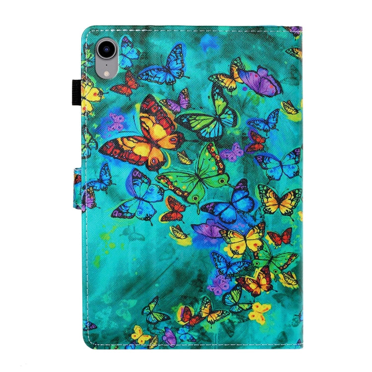 Coloured drawing horizontal flip leather tablet case for iPad mini 6, showcasing its stylish design and functional features.