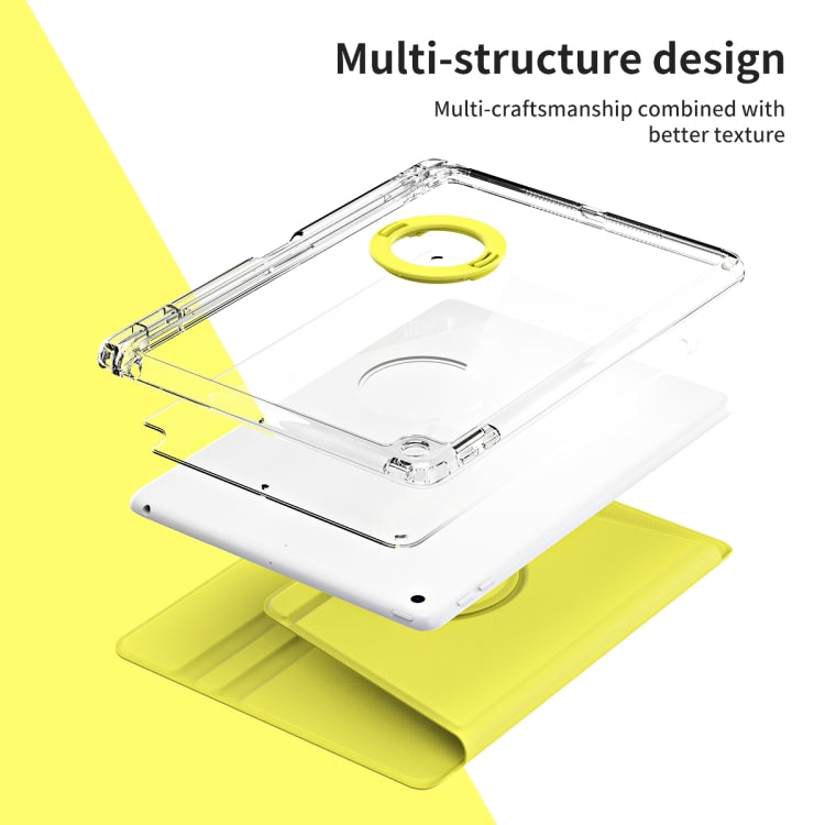 360 Rotation Detachable Clear Case for iPad Pro 9.7, showcasing its transparent design and rotatable stand feature.