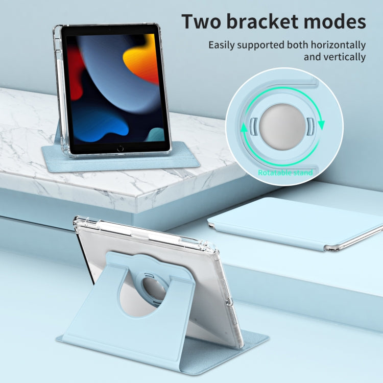 360 Rotation Detachable Clear Case for iPad Pro 9.7, showcasing its transparent design and rotatable stand feature.