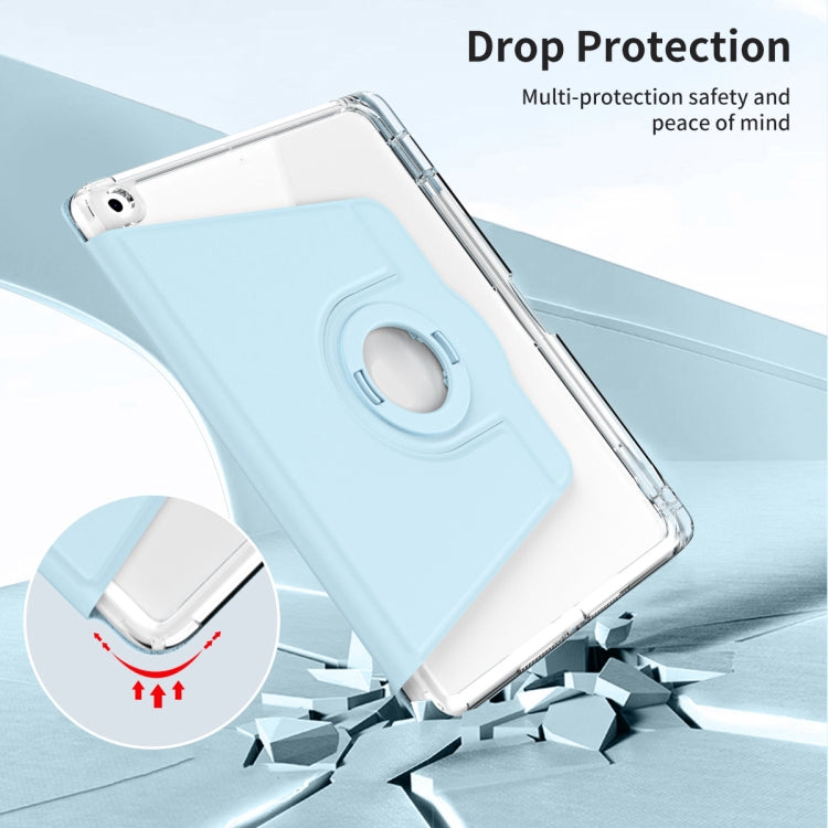 360 Rotation Detachable Clear Case for iPad Pro 9.7, showcasing its transparent design and rotatable stand feature.