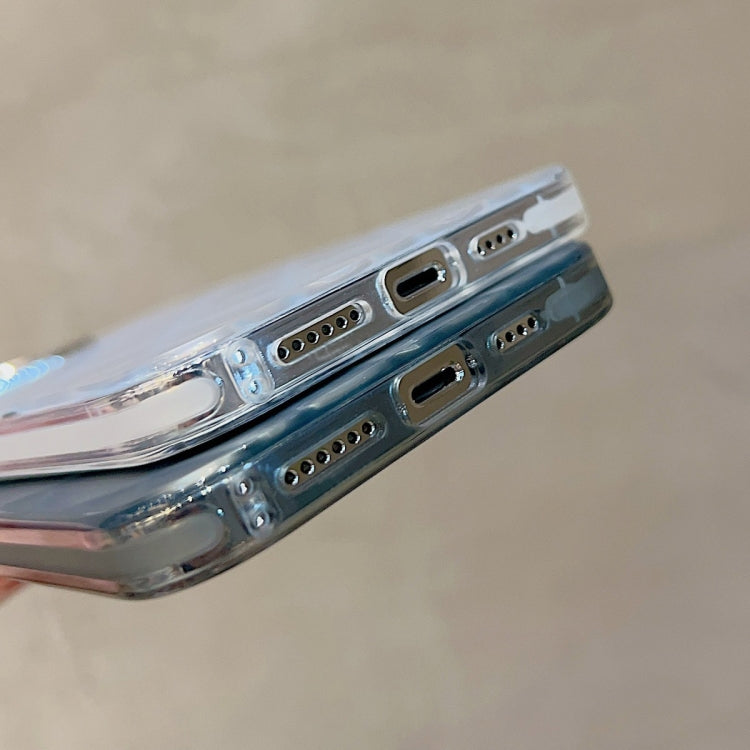 3D Rhombus Electroplating TPU Hybrid PC Phone case for iPhone 11, showcasing its stylish silver design and durable materials.