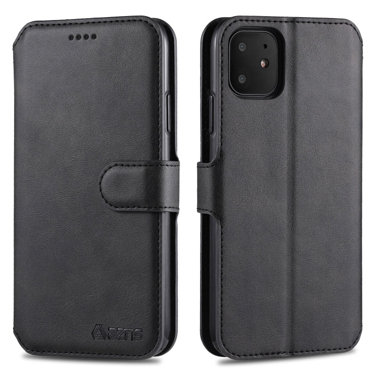 AZNS Calf Texture Magnetic Horizontal Flip PU Leather Case for iPhone 11, showcasing its elegant design and functional features.