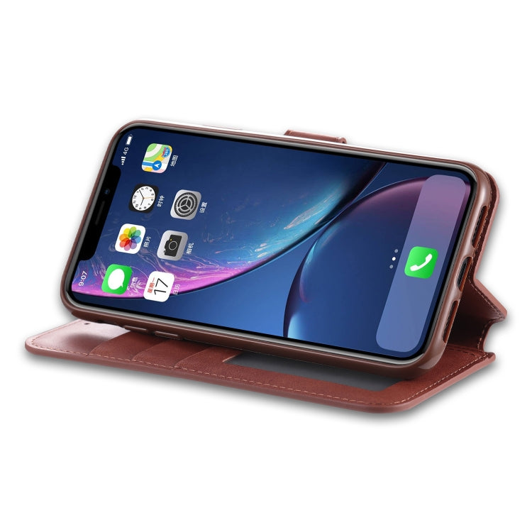 AZNS Calf Texture Magnetic Horizontal Flip PU Leather Case for iPhone 11, showcasing its elegant design and functional features.