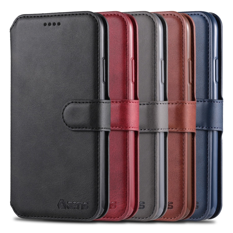 AZNS Calf Texture Magnetic Horizontal Flip PU Leather Case for iPhone 11, showcasing its elegant design and functional features.