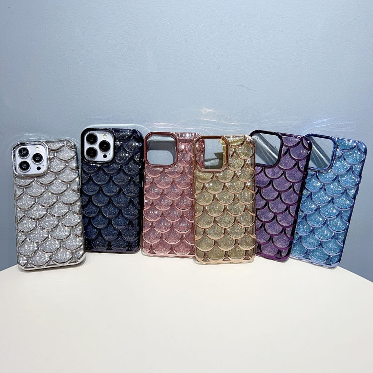 Mermaid Scale Electroplated Glitter Paper Phone Case for iPhone 11, showcasing a shiny, reflective surface with a unique glittery design.