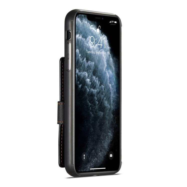 JEEHOOD RFID Blocking Anti-Theft Wallet Phone Case for iPhone 11 Pro, showcasing its durable design and card slots.