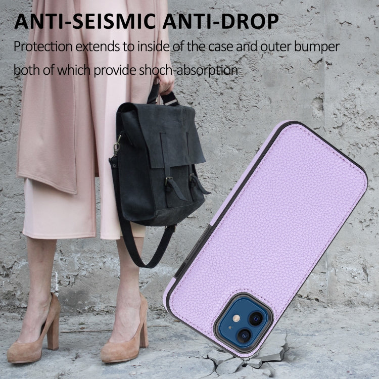 For iPhone 11 Pro Max Litchi Pattern Stitched Side-mounted Phone Case showcasing its stylish design and durable material.