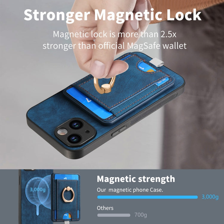 For iPhone 11 Pro Retro Splitable Magnetic Card Bag Leather Phone Case showcasing its stylish design and magnetic card wallet feature.