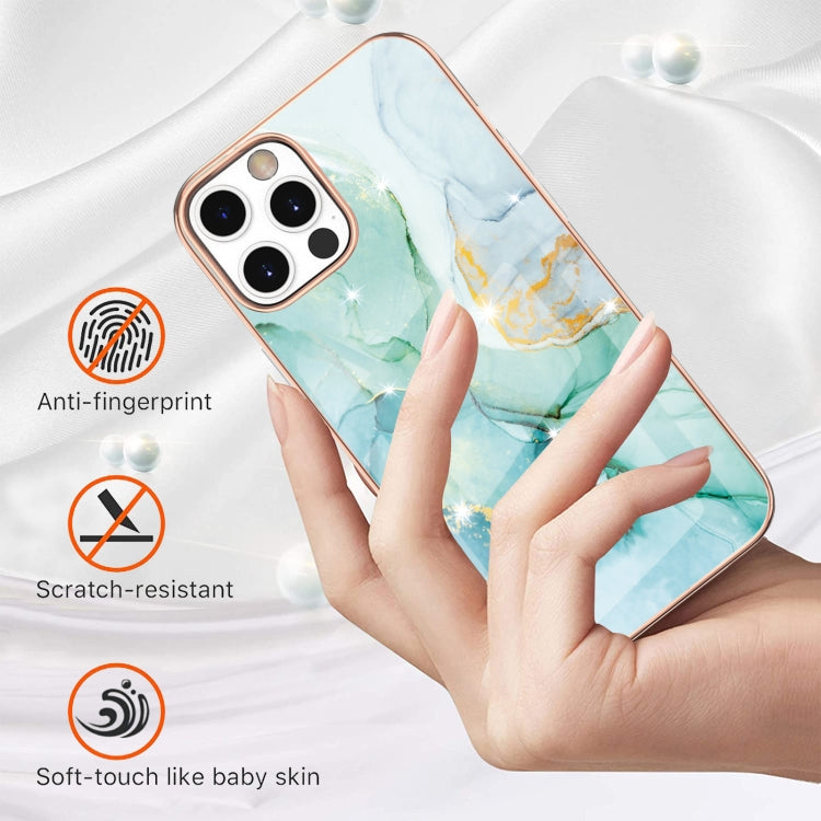 Electroplating Marble Pattern Dual-side IMD TPU case for iPhone 12 Pro Max, showcasing vibrant colors and stylish design.