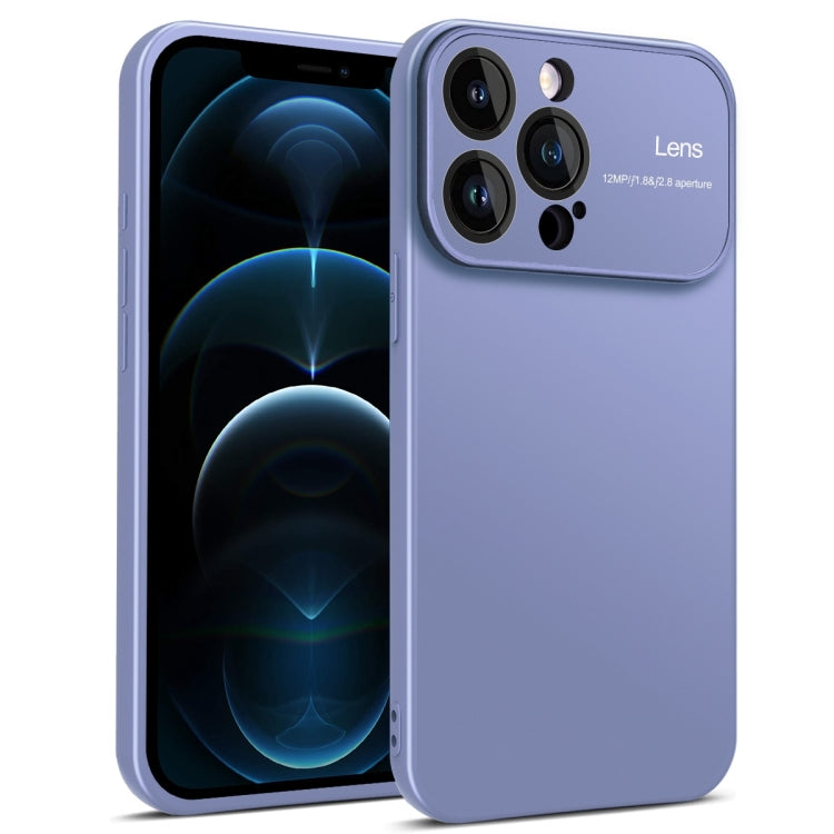 Blue TPU phone case for iPhone 12 Pro Max with raised edges for screen and camera protection.