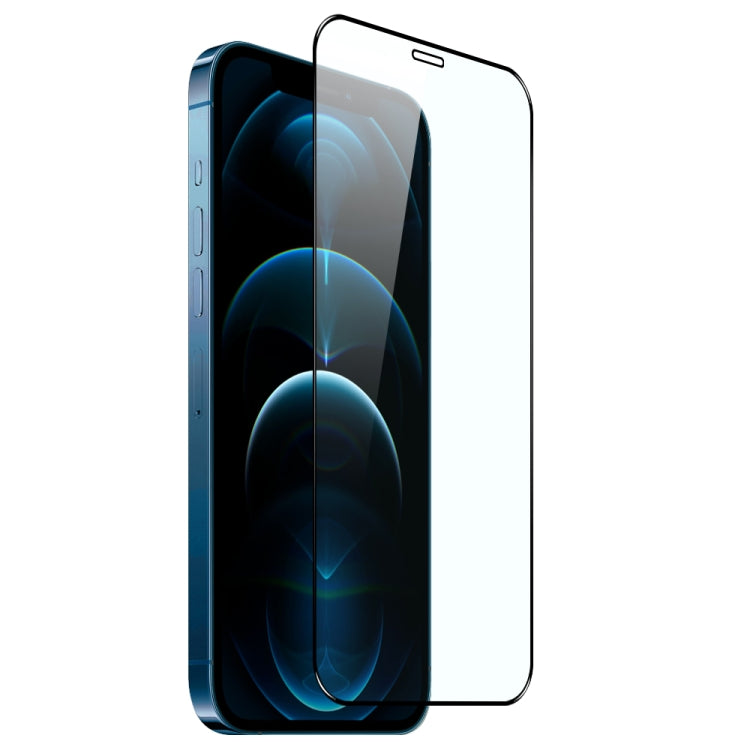 NORTHJO A++ Screen Protector for iPhone 12 Pro Max, showcasing its sleek design and silk printing finish.