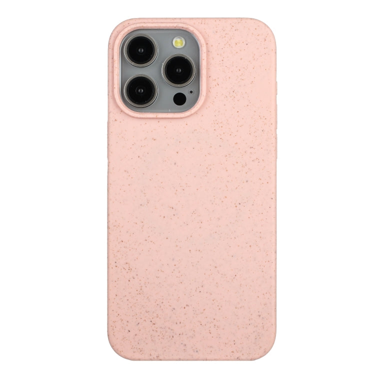 Pink wheat straw and TPU phone case for iPhone 12 Pro, showcasing its slim design and eco-friendly materials.