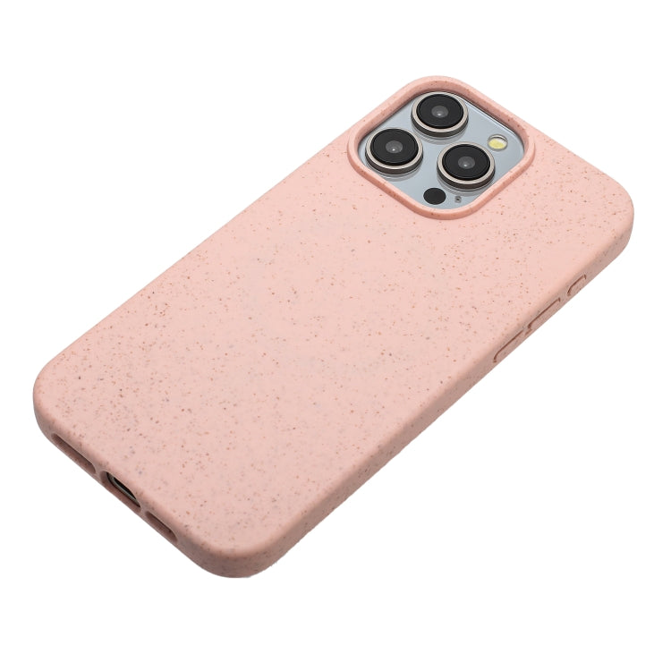 Pink wheat straw and TPU phone case for iPhone 12 Pro, showcasing its slim design and eco-friendly materials.