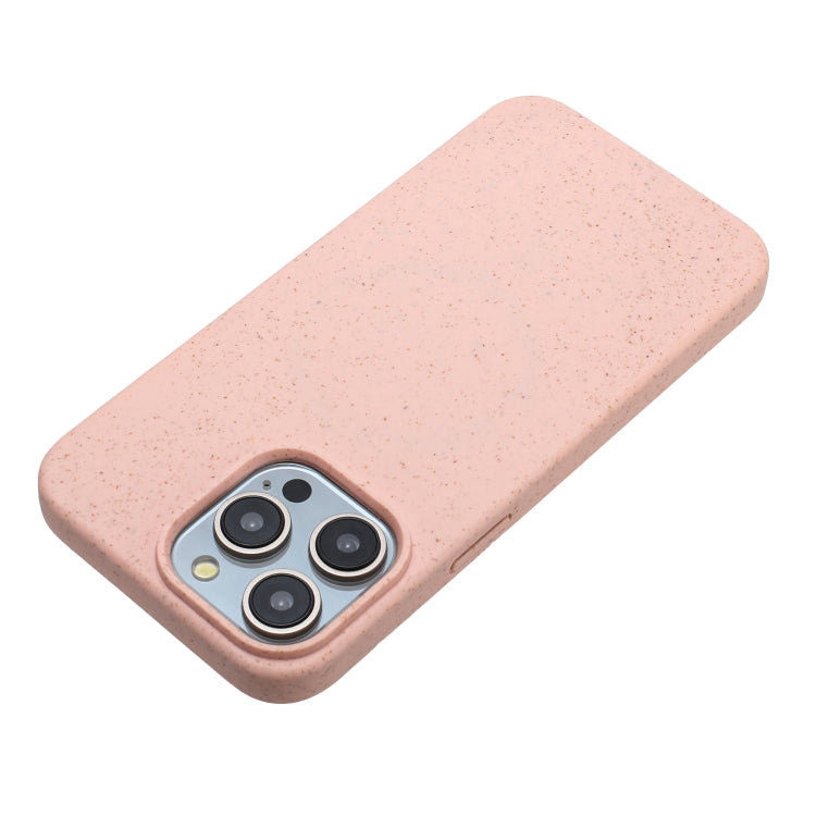 Pink wheat straw and TPU phone case for iPhone 12 Pro, showcasing its slim design and eco-friendly materials.