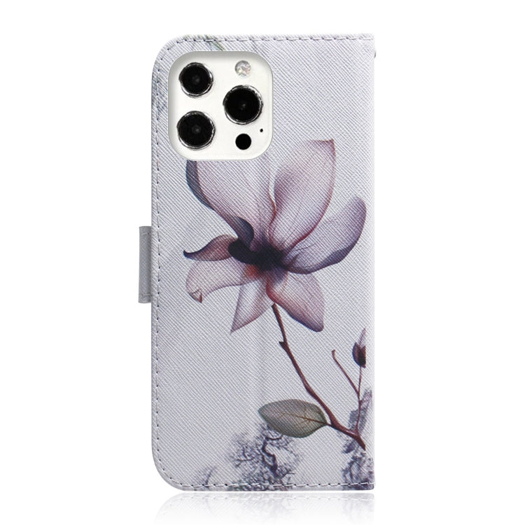 For iPhone 13 Pro Coloured Drawing Horizontal Flip Leather Case showcasing its stylish design and functional features.